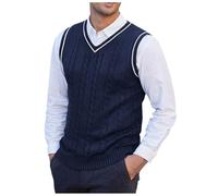 Chaleco de Punto Masculino Chaleco con Cuello en V Sin Mangas Acolchado Suéter Chaleco Sudadera Sepultura Camiseta Manga Larga Hombre Futbol