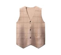 Chaleco de punto sin mangas para hombre, suéter grueso con botones, cárdigan formal para oficina y negocios, g, M