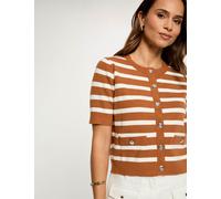 Chaleco de rayas manga corta cámel mujer XS