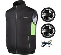 Chaleco De Refrigeración con Ventiladores De Aire Acondicionado para Hombres Y Mujeres, Chaleco Ligero De Secado Rápido con Ventilador De Refrigeración, Ropa De Trabajo para Viajes