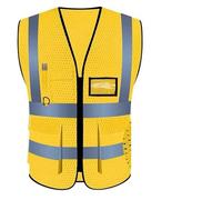 Chaleco de Seguridad Chaleco de seguridad malla verano alta visibilidad for construcción, ropa trabajo for hombres y mujeres, transpirable, for voluntarios(Blue,XL)