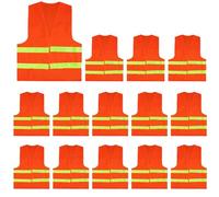 Chaleco de Seguridad Chaleco de seguridad reflectante 5 a 50 piezas, transpirable, ligero, alta visibilidad, for trabajadores tráfico(Color 30,10pcs)