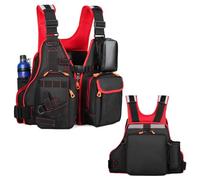 Chaleco de Seguridad Hombres Mujeres Ajustable Alta flotabilidad Diseño portátil Ligero con Curva ergonómica para Natación Kayak Paddle Surf Deportes acuáticos Lago Río(Red)