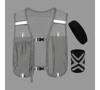 Chaleco de seguridad para correr - Equipo de fluido deportivo ajustable con diadema y muñequera | Chaleco de paquete de seguridad para correr - Adecuado tanto para hombres como para mujeres al aire
