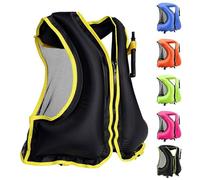 Chaleco de Seguridad Portátil para Adultos, Diseño Hinchable con Válvula de Liberación Rápida para Paddle Navegación Aventuras Acuáticas(Black)