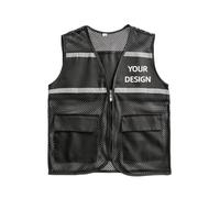 Chaleco De Seguridad Reflectante con Logotipo Personalizado, Chaleco Informal De Verano Transpirable, Prenda De Trabajo para Hombre y Mujer Color1,L