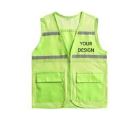 Chaleco De Seguridad Reflectante con Logotipo Personalizado, Chaleco Informal De Verano Transpirable, Prenda De Trabajo para Hombre y Mujer Color5,4XL