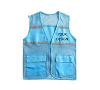 Chaleco De Seguridad Reflectante con Logotipo Personalizado, Chaleco Informal De Verano Transpirable, Prenda De Trabajo para Hombre y Mujer Color3,M