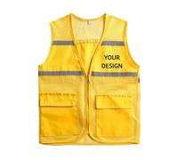 Chaleco De Seguridad Reflectante con Logotipo Personalizado, Chaleco Informal De Verano Transpirable, Prenda De Trabajo para Hombre y Mujer Color8,4XL