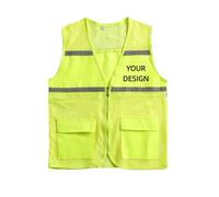 Chaleco De Seguridad Reflectante con Logotipo Personalizado, Chaleco Informal De Verano Transpirable, Prenda De Trabajo para Hombre y Mujer Color4,3XL