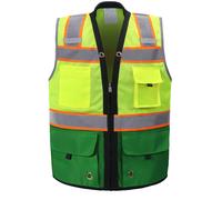 Chaleco de seguridad Shine Bright - Alta visibilidad con correas y bolsillos reflectantes - Premium suave, duradero y transpirable - ANSI CLASE 2