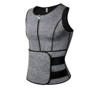Chaleco de Sudación para Hombre de Neopreno para Adelgazamiento Cinturón de Sudación Fitness Sports Camiseta de Tirantes, gris, XL