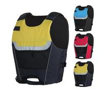 Chaleco de Surf con Cremallera Lateral y Bolsillo de Malla, Chaleco de Surf for Deportes Acuáticos, Ideal for Natación, Kayak, Pesca y Paseos en Bote(Yellow,M)