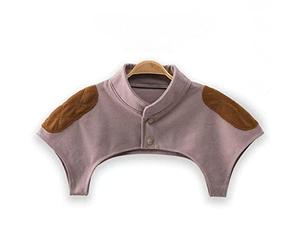 Chaleco de terciopelo con cuello de confinamiento para dormir, resistente al viento y cálido, para la oficina en casa, adecuado para todas las estaciones (L, beige)