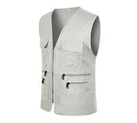 Chaleco de trabajo al libre para hombre, informal, para, viajes, fotos, chaleco de carga, con múltiples bolsillos Sobrecamisa Hombre