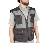 Chaleco de trabajo de verano para hombre, de malla transpirable, sin mangas, para senderismo, pesca, chaleco casual ligero, 1, 3XL