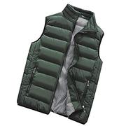 Chaleco de trabajo para hombre, de algodón, sin mangas, chaleco con bolsillos, chaleco de plumón, sin capucha, chaleco de invierno forrado para trabajo, chaleco acolchado regular, chaleco para