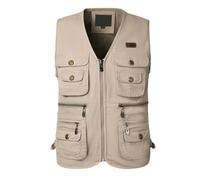 Chaleco de trabajo para hombre sin mangas con múltiples bolsillos Chaleco de trabajo de algodón Chaleco militar Chaleco de camping Chaleco de caza Rápido secado Multifuncional Chaleco para caminar