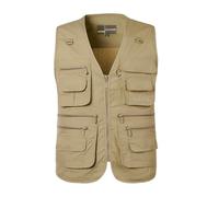 Chaleco de trabajo para hombre sin mangas con múltiples bolsillos Chaleco de trabajo de algodón Chaleco militar Chaleco de camping Chaleco de caza Rápidamente seco Chaleco multifuncional para caminar