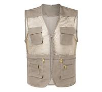 Chaleco de Trabajo para Hombre Sin Mangas Multibolsillo de Algodón - Militar, Secado Rápido, Multifunción para Camping, Caza, Senderismo, Safari, Trekking
