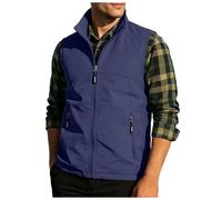 Chaleco de trabajo para hombres al libre Chaleco sin mangas para hombre con muchos bolsillos de ligero cuello sin mangas deportivo verano con cremallera Chaqueta Ligera Mmangas al Libre Trabajo