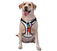 Chaleco de tracción para mascotas con estampado de gato extraño para que las mascotas lo usen al pasear al perro o escalar montañas