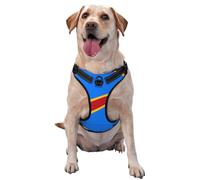 Chaleco de tracción para mascotas con estampado de la bandera del Congo para que las mascotas lo usen al pasear al perro o escalar montañas