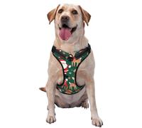Chaleco de tracción para mascotas con estampado de Papá Noel y ciervo de Navidad para que las mascotas lo usen al pasear al perro o escalar montañas