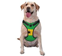 Chaleco de tracción para mascotas con la bandera de Santo Tomé y Príncipe, talla XL, apto para pasear perros, senderismo y aventuras al aire libre