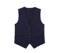 Chaleco de traje para mujer, corte estrecho, mezcla de lino, cuello en V, chaleco de esmoquin sólido, elegante chaleco vintage, chaleco formal informal con bolsillos, abrigo de verano con 5 botones,