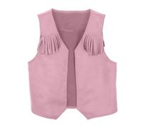 Chaleco De Vaquero Occidental Bebé Niño Disfraz De Ante Con Cuello En V Chaleco Con Borlas Disfraz Hippie Disfraz Para Fiesta Temática Del Salvaje Oeste