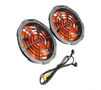 Chaleco de ventilador de refrigeración, traje con aire acondicionado, alimentado por USB, alto flujo de aire, alivio de calor portátil para trabajo al aire libre, senderismo, azul (12)