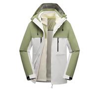 Chaleco de verano para actividades al aire libre, tres en uno, dos piezas, resistente al viento, cálido, grueso, ropa de alpinismo, chaqueta cálida con cremallera, Light Green, M