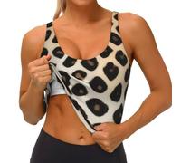Chaleco deportivo con estampado de leopardo para mujer, transpirable, para correr, ligero, para uso diario, uso al aire libre, casual, Negro, XXL
