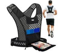 Chaleco Deportivo De Running con Bolsillos | Transpirable con Bolsillos Y Reflectante | Chaleco De Hidratación para Correr con De Pecho | para Aventura Al Aire Libre, Ciclismo, Nocturna, Senderismo Y