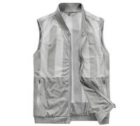 Chaleco deportivo para hombre, sin mangas, chaqueta de entretiempo - Chaleco acolchado ligero para hombre, negro, chaleco de trabajo, de verano, sin mangas, de algodón, sin mangas, para fotografía