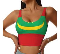 Chaleco deportivo para mujer, estampado completo de la bandera de Mauritania, ligero y elástico para yoga, gimnasio, baile y uso casual, Negro, M