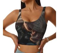 Chaleco deportivo para mujer para cachorros volando en avión, estampado para actividades al aire libre, ligero, cómodo, accesorio de ejercicio, Negro, XXL