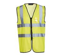 Chaleco ejecutivo sin mangas Blackrock Hi Vis Amarillo, con cremallera completa para hombre y mujer, ligero, reflectante de alta visibilidad, con certificación EN.