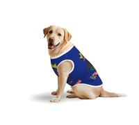 Chaleco elástico para perro con la bandera del estado de Dakota del Norte, camisetas elásticas de algodón suave sin mangas, ropa transpirable para perros grandes (3xl-5XL)