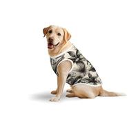 Chaleco elástico para perros con estampado botánico de hierbas florales, camisetas elásticas de algodón suave sin mangas, ropa transpirable para perros grandes (3xl-5XL)