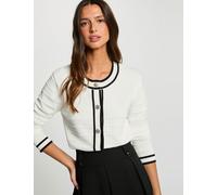 Chaleco entallado cuello redondo blanco mujer M