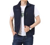 Chaleco fino sin mangas para hombre, chaleco de trabajo de primavera con muchos bolsillos, chaleco deportivo ligero de verano, chaleco deportivo, transpirable, de secado rápido, chaleco de trabajo