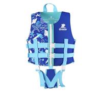 Chaleco Flotador Infantil con Correa Ajustable, Grestar Chaleco Piscina Bebe de Neopreno, TÜV Geprüft,Chaleco de Natación de Neopreno para Niños y Niñas de 2 a 9 Años / 15-35 kg
