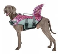Chaleco Flotador Perro, Chaleco Salvavidas Perro De Alta Flotabilidad Sharky, Aumenta La Confianza De Tu Mascota En El Agua Y La Mantiene Segura Al Remar(Rose, XL)