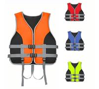 Chaleco Flotante para Adultos Chaleco Salvavidas Universal para Hombres Mujeres con Correa Ajustable para Natación Pesca Navegación Surf y Deportes Acuáticos(Orange,M)