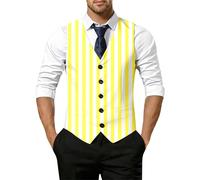 Chaleco formal para hombre, estampado gráfico, diseño a rayas, chaleco de vestir a medida para bodas, eventos de negocios, bailes, fiestas y trajes formales de noche, diseñado para un estilo refinado