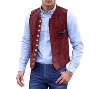 Chaleco formal para hombre, para boda, Oktoberfest, corte entallado, con botones, elegante prenda de capas para todas las estaciones, tejido cómodo y Cortavientos Hombre Chaleco Chaquetas Calor
