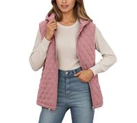 Chaleco genérico para mujer, con capucha, acolchado, ligero, sin mangas, chaqueta de invierno, cálido, chaqueta, informal, al aire libre, esquí, deporte, oficina, cómoda chaqueta deportiva para mujer