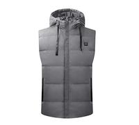 Chaleco Gilet Ligero Chaleco calefactable para hombre Chaquetas calefactables con capucha de invierno sin mangas lavables Cálido Invierno(G,4XL)